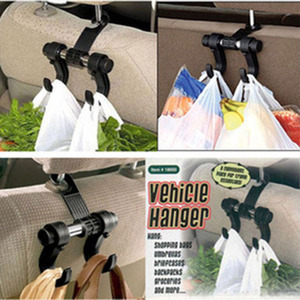 Car Seat Back Hooks Double Hook A1718 Plastic Slip Hook For Car Interior Storage Headrest Mounting - Product Image 4