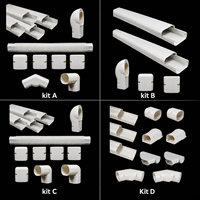 Kit de conduites PVC pour climatiseur 3'' HVAC, accessoires de climatisation mini-split, gaine de câblage, gaine de protection mince pour conduites