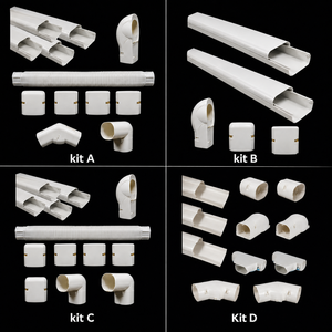 Kit de conduites <span class=keywords><strong>PVC</strong></span> pour climatiseur 3'' HVAC, accessoires de climatisation <span class=keywords><strong>mini</strong></span>-split, gaine de câblage, gaine de protection mince pour conduites - Product Image 2