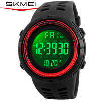 SKMEI 1251 Herren Sport Chrono-Uhr 50 m wasserdichte digitale Armbanduhr günstiger elektronischer Uhr für Herren wasserabweisend Eigenschaft