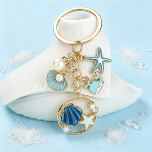 Porte-clés en métal motif poisson de dessin animé Marine World, pendentif poisson en alliage de zinc, cadeau personnalisé pour la promotion du tourisme balnéaire - Product Image 4