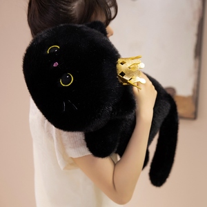 Peluche chat mignon personnalisée, chaton kawaii couché, jouet en peluche doux et moelleux en coton PP, cadeau d'anniversaire anti-stress, vente en gros pour <span class=keywords><strong>les</strong></span> fêtes - Product Image 2