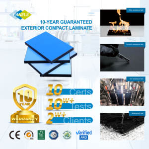 Paneles de Pared Exteriores Resistentes al Fuego e Impermeables, Tablero Fenólico Resistente a los Rayos UV, Revestimiento de Fachada Exterior, Laminado Compacto, <span class=keywords><strong>Panel</strong></span> HPL Exterior - Product Image 4