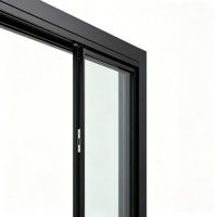 Porte coulissante en verre à rupture de pont thermique en aluminium, double vitrage, design moderne pour bureaux et résidences américaines