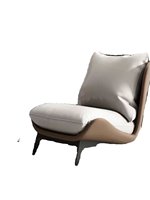Fauteuil scandinave rétro nordique en métal avec mécanisme inclinable pour salon, utilisation intérieure et extérieure