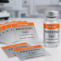 Étiquettes autocollantes personnalisées en vinyle PVC argenté brillant, imperméables, pour petits flacons en verre, 3 ml, 5 ml, 7 ml, 10 ml