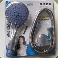 Service OEM – Ensemble de douche complet finition chromée en ABS avec douchette à main, flexible de douche et support mural – Installation facile – Commande en gros