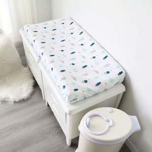 ผ้าปูที่นอนเด็กแบบยูนิเซ็กซ์ลายดาวและพระจันทร์ สำหรับคลุมแผ่นรองเปลี่ยนผ้าอ้อม - Product Image 2