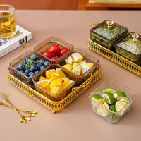 Nouvelle arrivée style romain ensembles de rangement en verre acrylique plateau de fruits noix sucre collation bol pour la fête de mariage