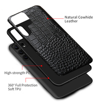 Housse de téléphone en cuir de vache véritable pour Samsung Galaxy S23 S22 Ultra S21 S20 FE S9 S10 S23 Plus Note 20 10 A51 A52 A52S A53 5G