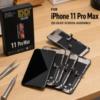 Rakitan Layar OLED FHD True Tone 3D Touch Soft untuk iPhone 12 Pro 13 Pro 14 Pro Modul Layar Bezel Tipis 100% Teruji untuk Perbaikan