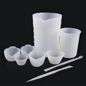 Tasses à mesurer et agitateurs en silicone écologiques pour le mélange d'époxy, outils de bricolage pour la fabrication de bijoux en résine - Product Image 1