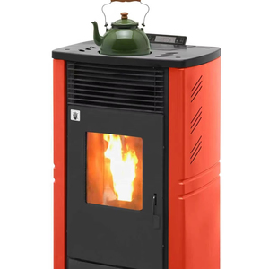 Modern Designed Steel Pellet <b>Stove</b> Remote Control Freestanding Eco-Friendly Indoor Fireplaces 11.2KW Heating Power Bathroom - Product Image 1