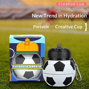 Bouteille d'eau pliable multifonctionnelle en silicone pour enfants, portable, anti-chute, anti-fuite, avec mousqueton, pour les sports de plein air - Product Image 5
