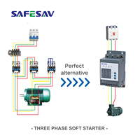 Unité de démarrage progressif Safesav 220V 15KW SSR monophasé ou triphasé en option avec clavier de réglage des paramètres