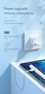 ปากกาดิจิตอล WK สำหรับ iPad 2-in-1 ชาร์จได้สองระบบ พอร์ต Type-C ชาร์จไร้สายแบบแม่เหล็ก ป้องกันการสัมผัสโดยฝ่ามือ รองรับการเขียนแบบเอียง สำหรับ IOS 2018-2026 - Product Image 3