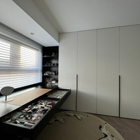 Armoire de chambre à coucher et bureau d'ordinateur en bois sur mesure, solution de rangement ultime, complète avec quincaillerie d'armoire