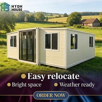 HYDH Factory Wholesale 20ft Expandable Container House Waterproof Windproof Foldable Home Family Residential Temporary