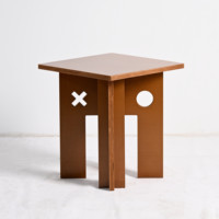 Tabouret carré en contreplaqué, design créatif, style nordique minimaliste moderne, petit tabouret en bois à monter soi-même, pour café et restaurant