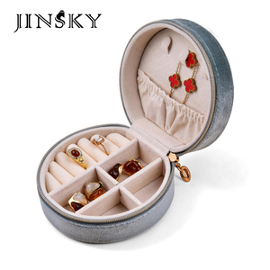 Premium Exquisite Jewelry Box Portable Travel <b>Storage</b> Case for <b>Ring</b>, Necklace Earrings Compact Organizer Pouch - Product Image 1