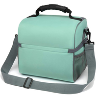 Sac à lunch isotherme de grande capacité à 2 compartiments et à double couche avec logo personnalisé Sac fourre-tout de boîte à lunch pour hommes femmes adultes