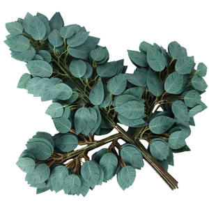 ใบ <span class=keywords><strong>Ficus</strong></span> เทียมสำหรับต้นไม้ช่อดอกไม้งานแต่งงานแบบทำมือพวงหรีดตกแต่งผนัง - Product Image 5