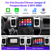 Écran de lecteur DVD radio 9 pouces pour Fiat Ducato 3, Peugeot Boxer 2, Citroën Jumper 2 (2011-2022) avec Android Auto et unité centrale audio