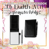 Petit carnet en cuir A7, stylo métallique, vente en gros, mini carnet de poche pour les mémos quotidiens, le travail de bureau, le travail professionnel, bloc-notes promotionnel
