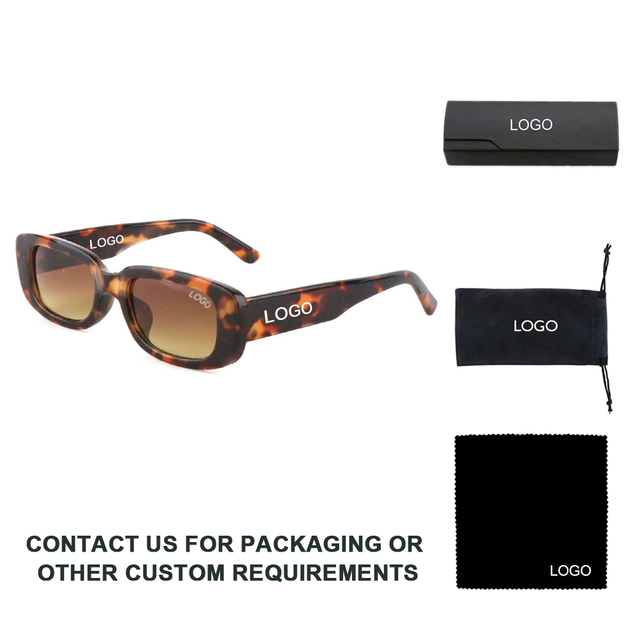 2022 Wholesale Custom Logo and Packages Retro Small Rectangle Sunglasses Men and Women Brand Designer Manufacturer Sun Glasses