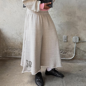 Custom Manufacturer Baggy Raw Cut Lounge <strong>Pant</strong> Vintage Washed 3/4 Sweats Long Bermuda <strong>Pants</strong> Wide Leg <strong>Crop</strong> <strong>Jogger</strong> <strong>Pants</strong> for <strong>Men</strong> - Product Image 1