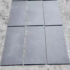 Натуральный черный известняк, черный камень, наружная каменная напольная плитка