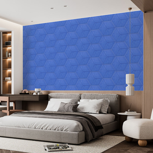 Panneaux acoustiques en polyuréthane à absorption acoustique bleue haute densité Carreaux muraux Mofelt Design moderne - Product Image 6
