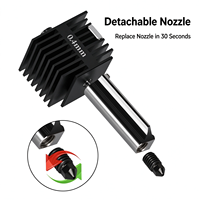 Nozel Rakitan Hotend Printer 3D Kompatibel dengan Bambu Lab A1 Mini Seri A1 0.2/0.4/0.6/0.8mm Nozel Logam Opsional