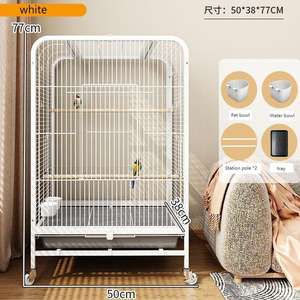 Kuş kafesi yüksek kaliteli ekstra büyük kuş kafesi kapalı paslanmaz çelik Bite ve çizilmeye dayanıklı çok fonksiyonlu ekran papağan - Product Image 6