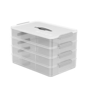 Boîte de rangement transparente empilable en polypropylène pour jouets, blocs de construction, cosmétiques portables, bureau à domicile, ordinateur, <span class=keywords><strong>Lego</strong></span> - Product Image 1