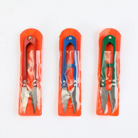 Ciseaux de pêche Palmer en forme de U, mini-ciseaux pour papier et fil, manche en plastique, ciseaux en acier