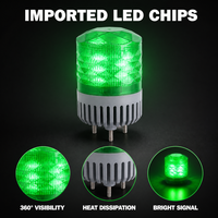 Lampu Peringatan Mesin Perkakas 70mm Lampu Rotating Beacon Alarm LED Lampu Sinyal Berkedip Dengan Buzzer Desibel Tinggi 12V 24V 220V
