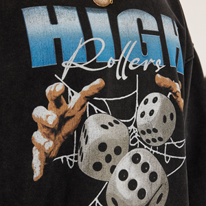 High Quality Crewneck Sweatshirt 100% Cotton Fleece Custom Logo <b>Men</b> Casual <b>Pullover</b> ODM Spring Plaid Pattern Streetwear - Product Image 3