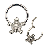 Anneaux de nez en titane GZN en forme de coquille de tortue et de feuille, anneaux de nez, anneaux de lèvres, bijoux de Piercing Labret, vente en gros, nouveau, ASTM F136