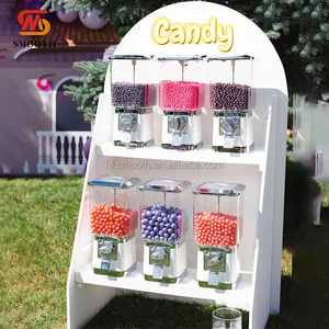 SMOOTH Popular Factory Price White <b>Foldable</b> Candy <b>Cart</b> With Wheels for Parties Event Backdrop <b>Cart</b> Wedding - Product Image 1