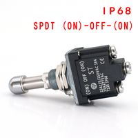 Interrupteur à bascule SPST DPST 15A 250VAC On-off/on-on/on-off-on 3 positions 6 broches, interrupteur momentané DPDT en bakélite, instruments IP68