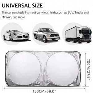 Wholesale Print Logo Double Circle Fold Front Windshield <b>Shade</b> for Car Dealer Business Promo Gift Sunshade - Product Image 4