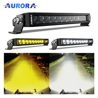 Aurora Led Light Bars Offroad Lights 4x4 ATV UTV Truck Dual Color White and Yellow 10 inch Single Row Led Lights pour voiture