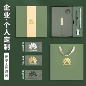 Customized Business Gift Set Notebook With Logo PU Leather Wire Bound Personalization Promotional Office Product - Product Image 3