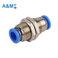 Vente en gros Pm One-Touch Buckhead Union Tuyau d'air Connecteur droit en laiton Raccord pneumatique Pièces pneumatiques