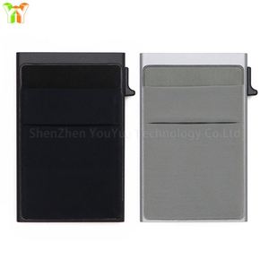 Tarjetero Automático con Compartimento para Dinero, Cartera Minimalista para Tarjetas de Visita, Estuche Delgado y Elegante de Aluminio para Tarjetas - Product Image 2