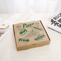 Boîtes en papier kraft brun pliables écologiques et recyclables avec logo personnalisé, vente chaude, boîte en papier de qualité alimentaire pour le stockage de pizzas