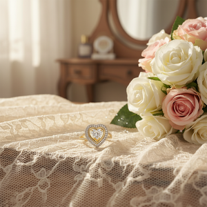New Real 14K Solid Gold <b>Ring</b> Gold Heart Wedding <b>Rings</b> Gold Wedding Boho Lover Anniversary Turkish Fine Bridal <b>Couple</b> Jewellery - Product Image 3