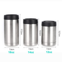 Logo personnalisé porte-canette sous vide pour bière 12oz 14oz 16oz gobelet isotherme en acier inoxydable avec ouvre-bouteille