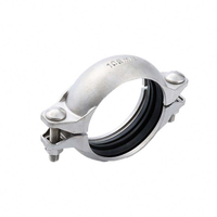 Collier de serrage à rainure convexe en acier inoxydable 304, norme européenne, pour le traitement de l'eau et les applications incendie